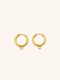 18K Gold Plated Charm Hoop Earrings