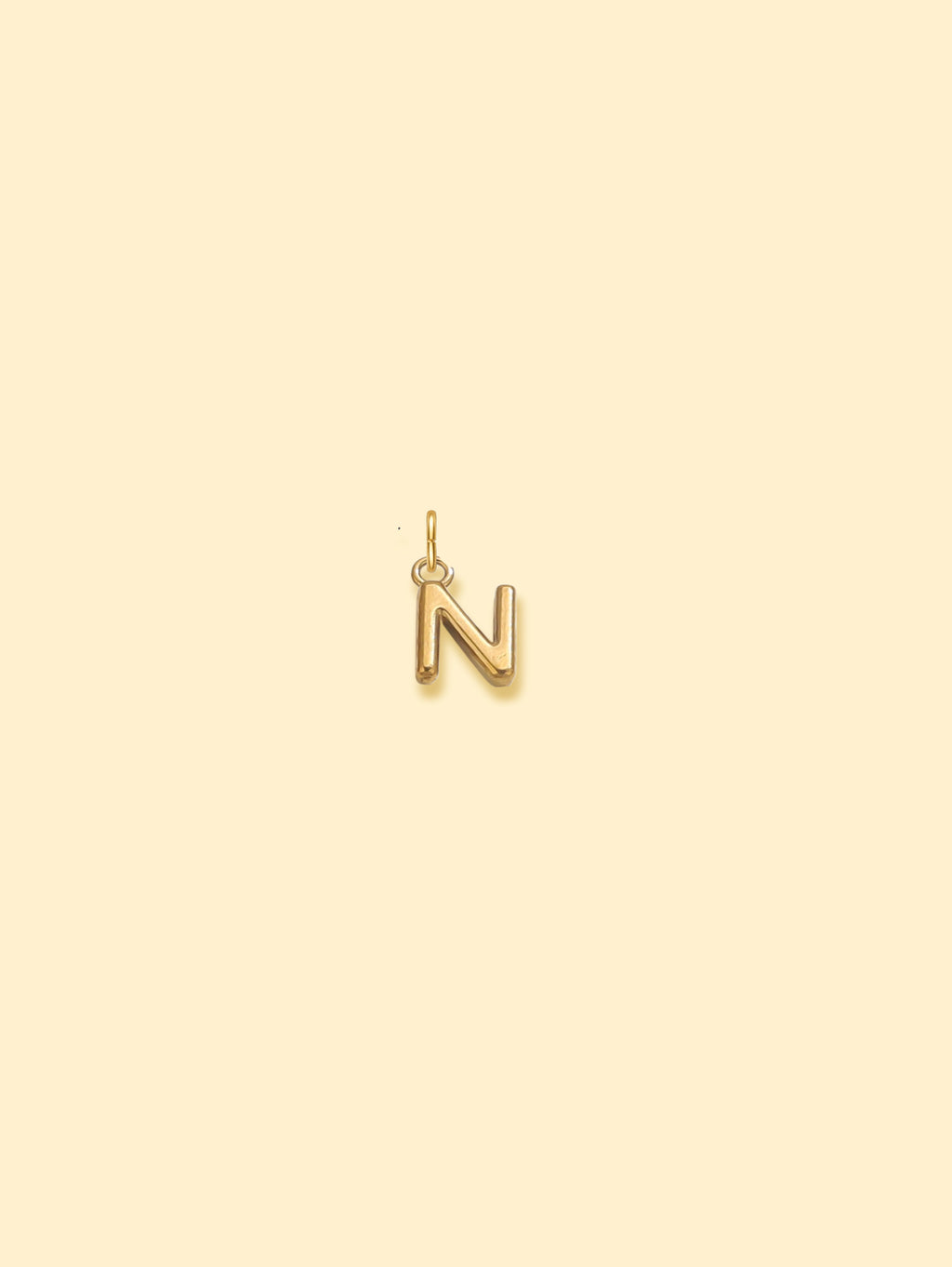 Alphabet Charm Pendant 18K Gold Plated Stainless Steel