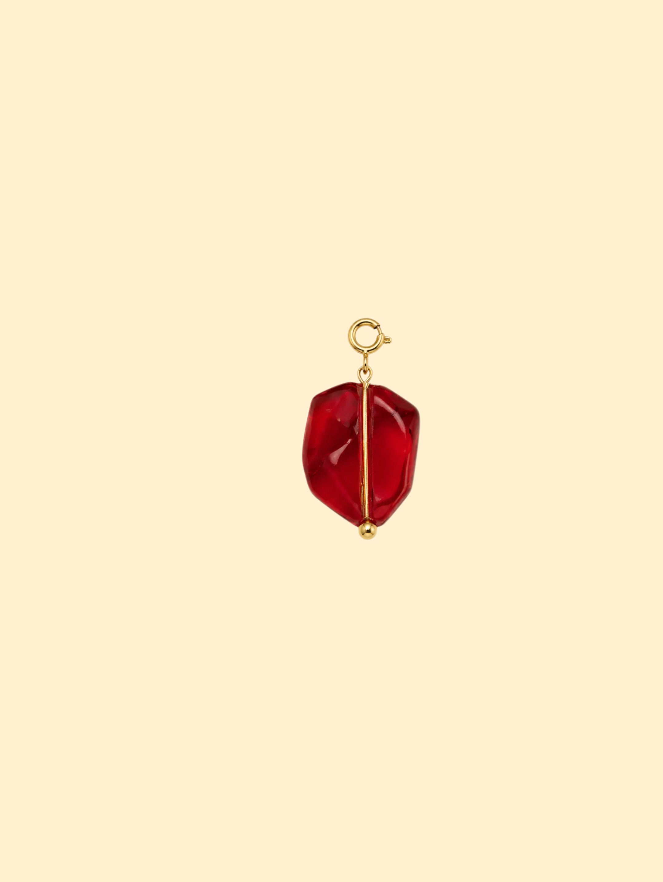 Bright Red Crystal Charm (Interchangeable)