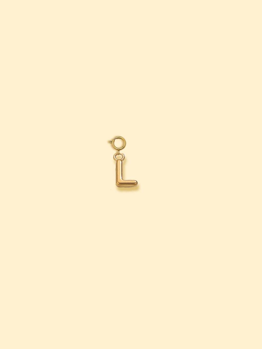 Alphabet Charm Pendant 18K Gold Plated Stainless Steel