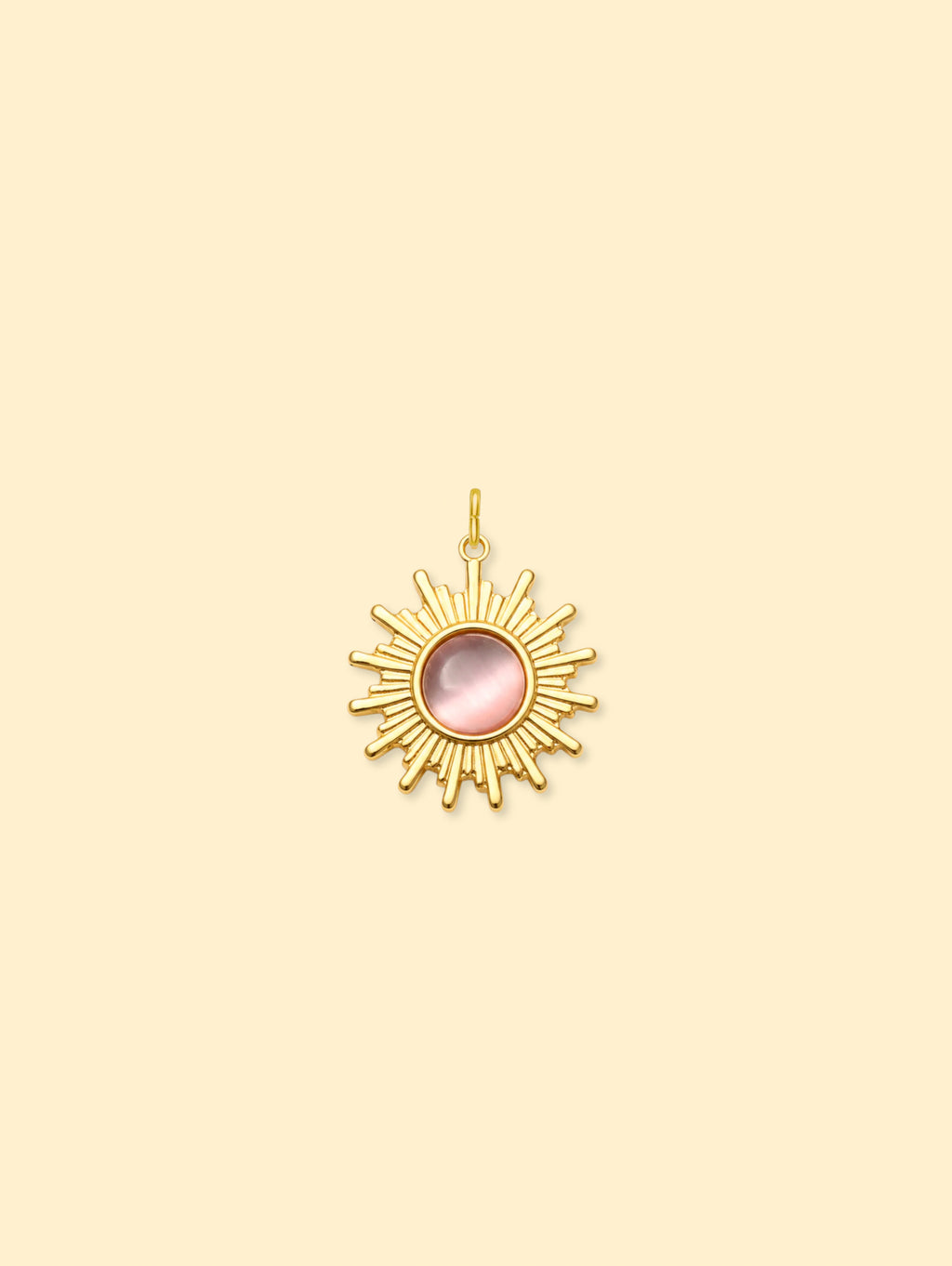 Sunburst Charm (Interchangeable) – 18K Gold Plated Stainless Steel