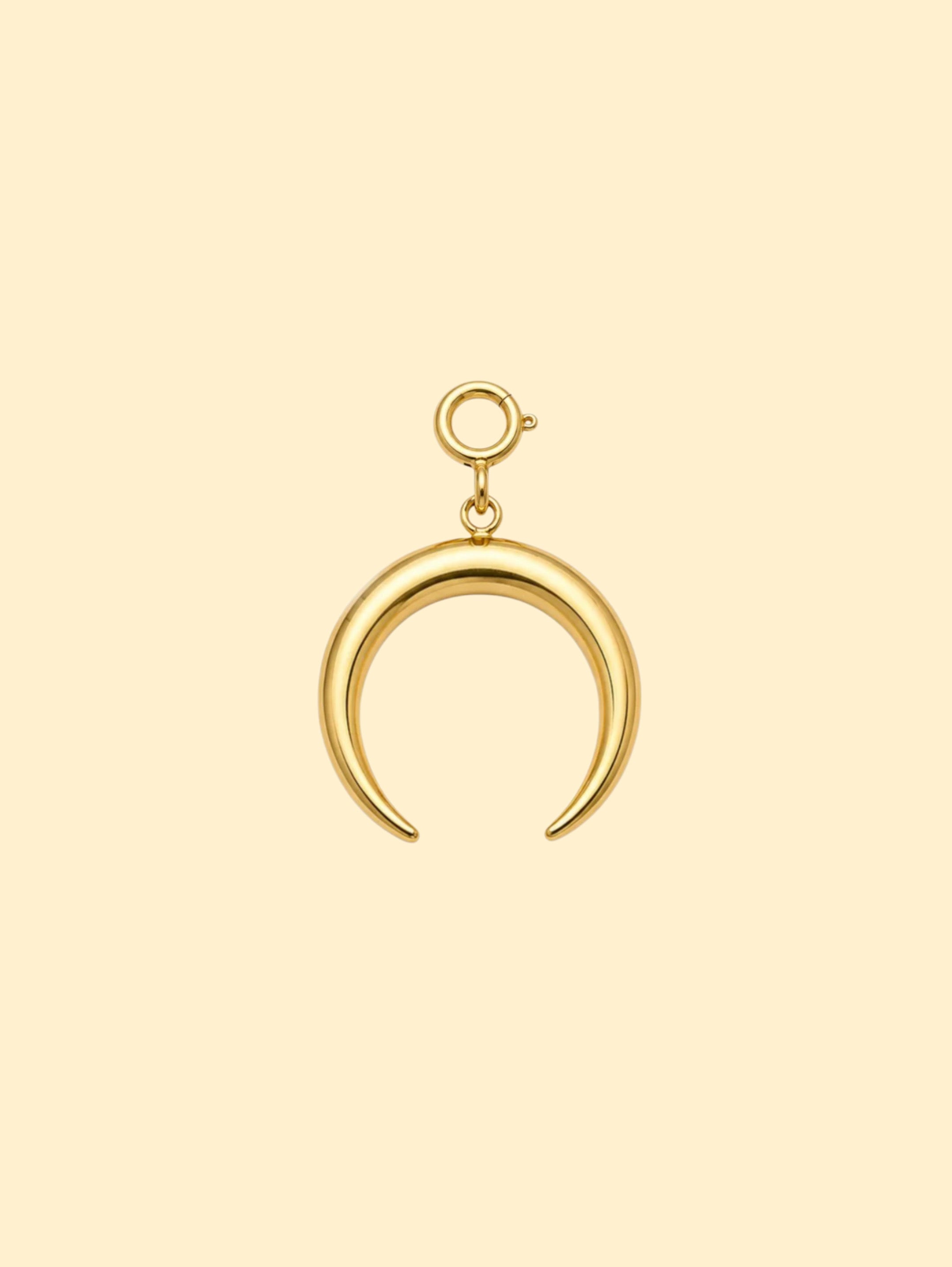 Gold Moon Charm (Interchangeable) – 18k Gold plated Stainless Steel
