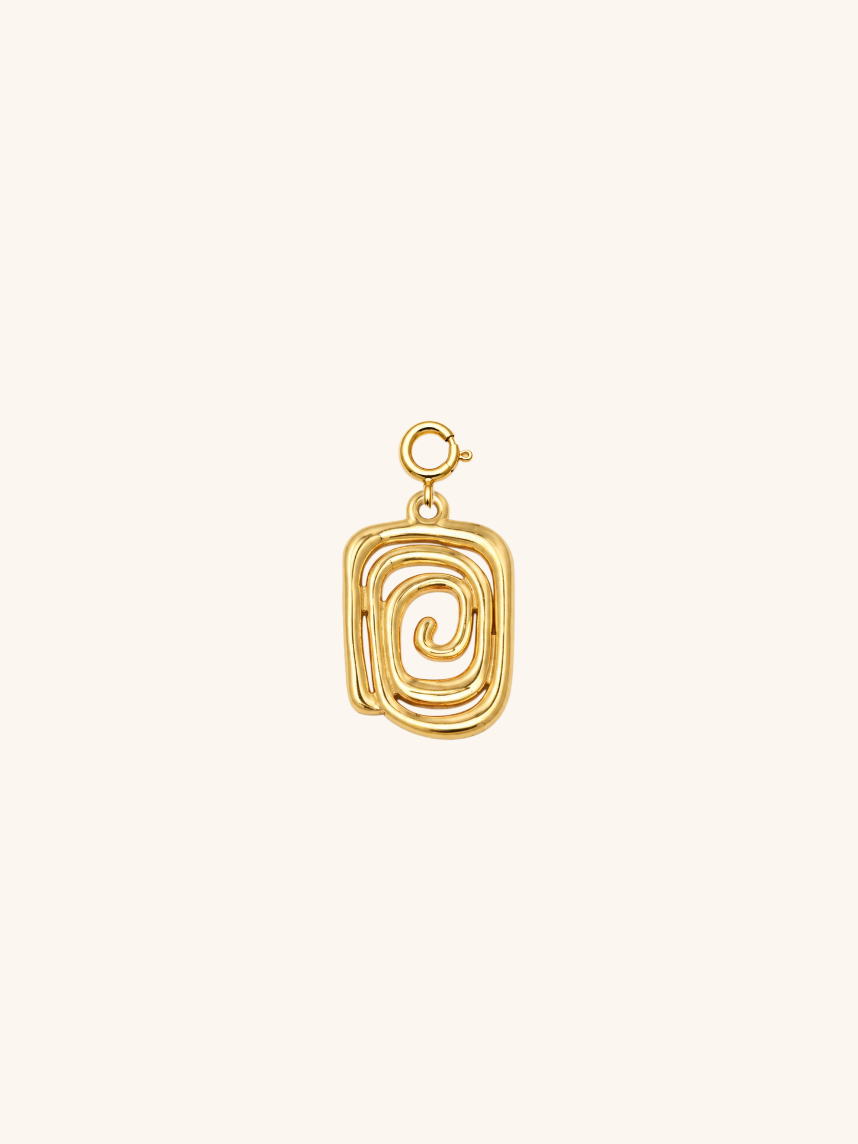 Gold Spiral Charm (Interchangeable) – 18K Gold Plated Stainless Steel