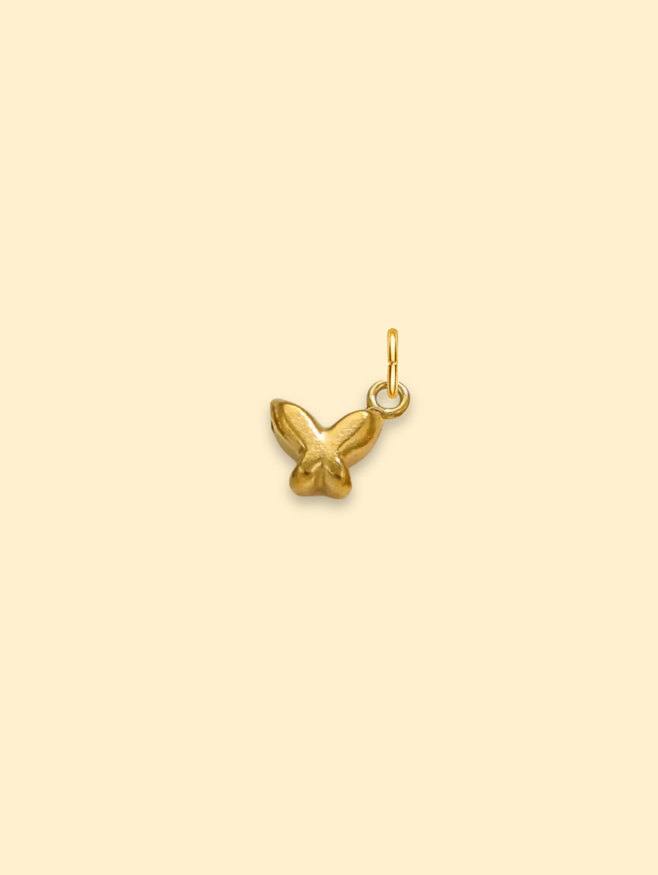 Mini Butterfly Charm Pendant 18K Gold Plated Stainless Steel