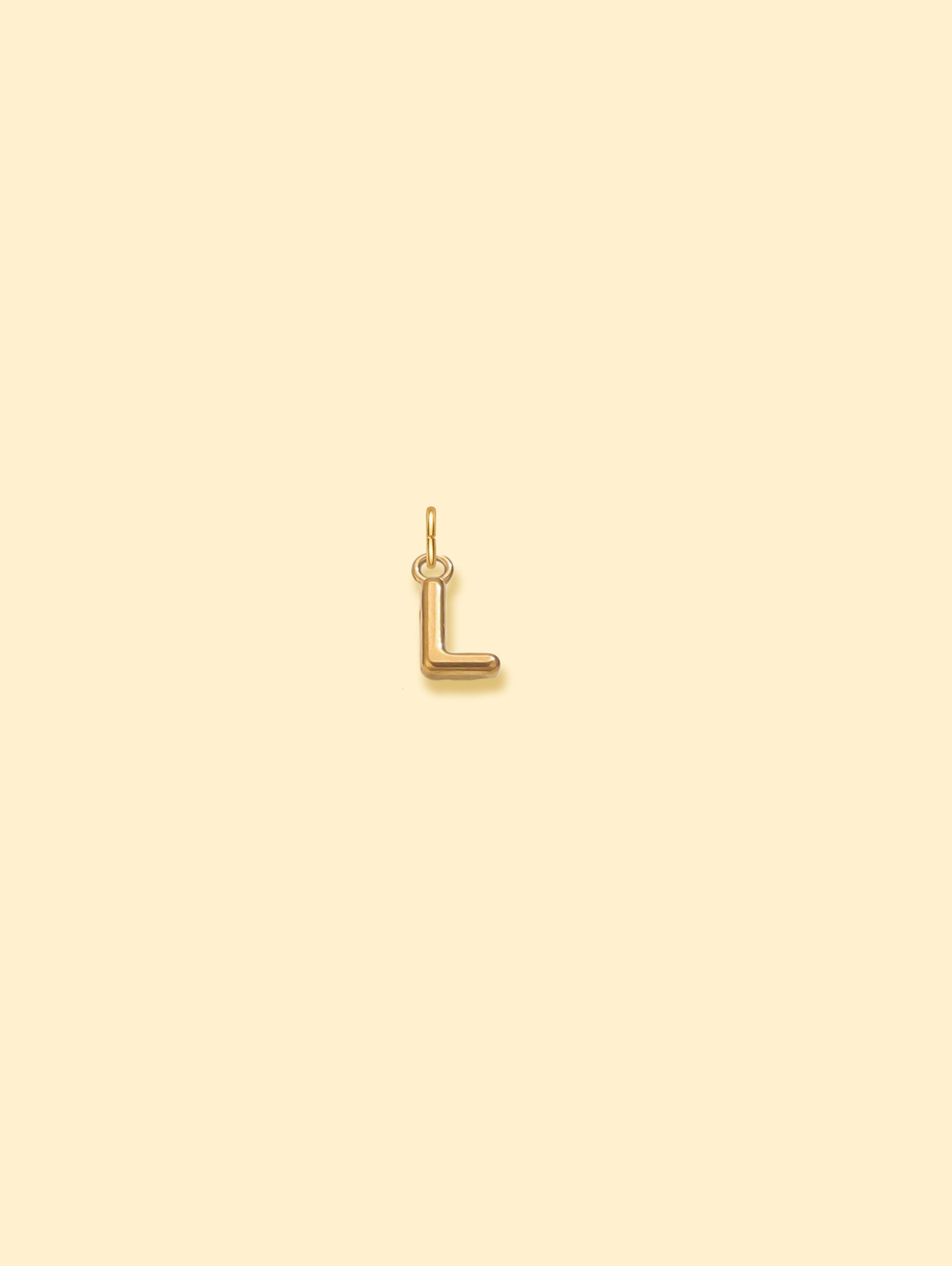 Alphabet Charm Pendant 18K Gold Plated Stainless Steel