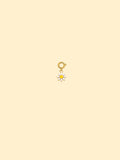 18K Gold Plated Daisy Flower Charm Pendant Stainless Steel Anti Tarnish