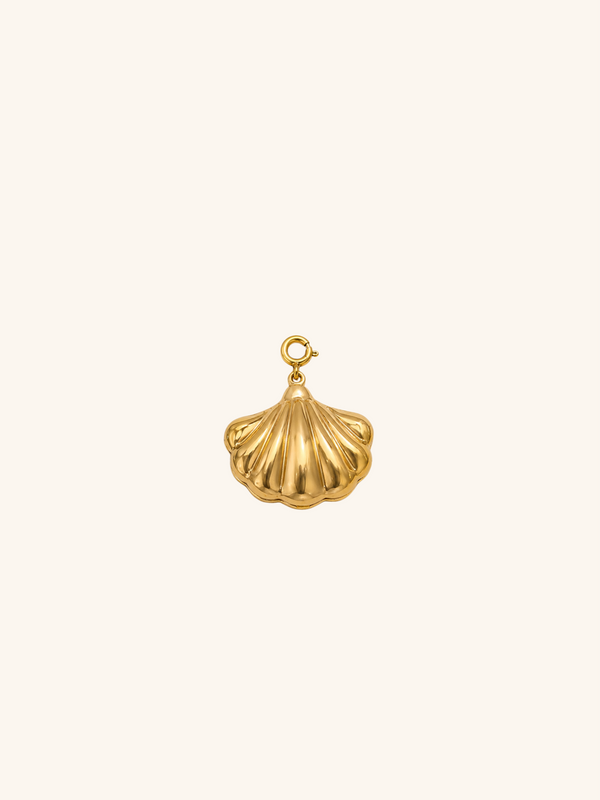 Scallop Shell Charm (Interchangeable) – 18K Gold Plated Stainless Steel