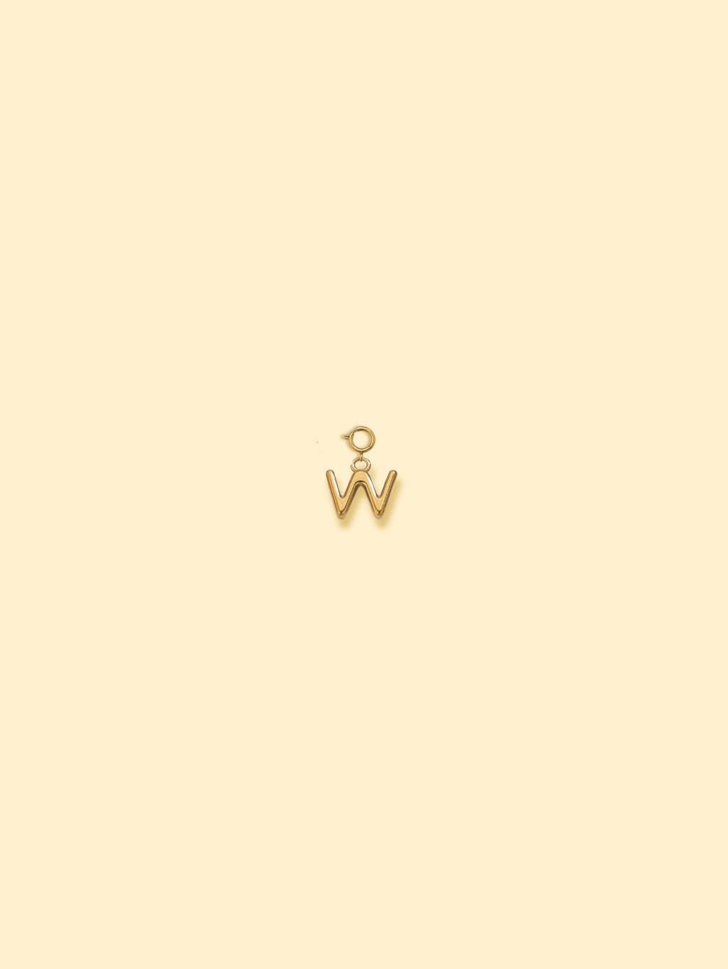 Alphabet Charm Pendant 18K Gold Plated Stainless Steel
