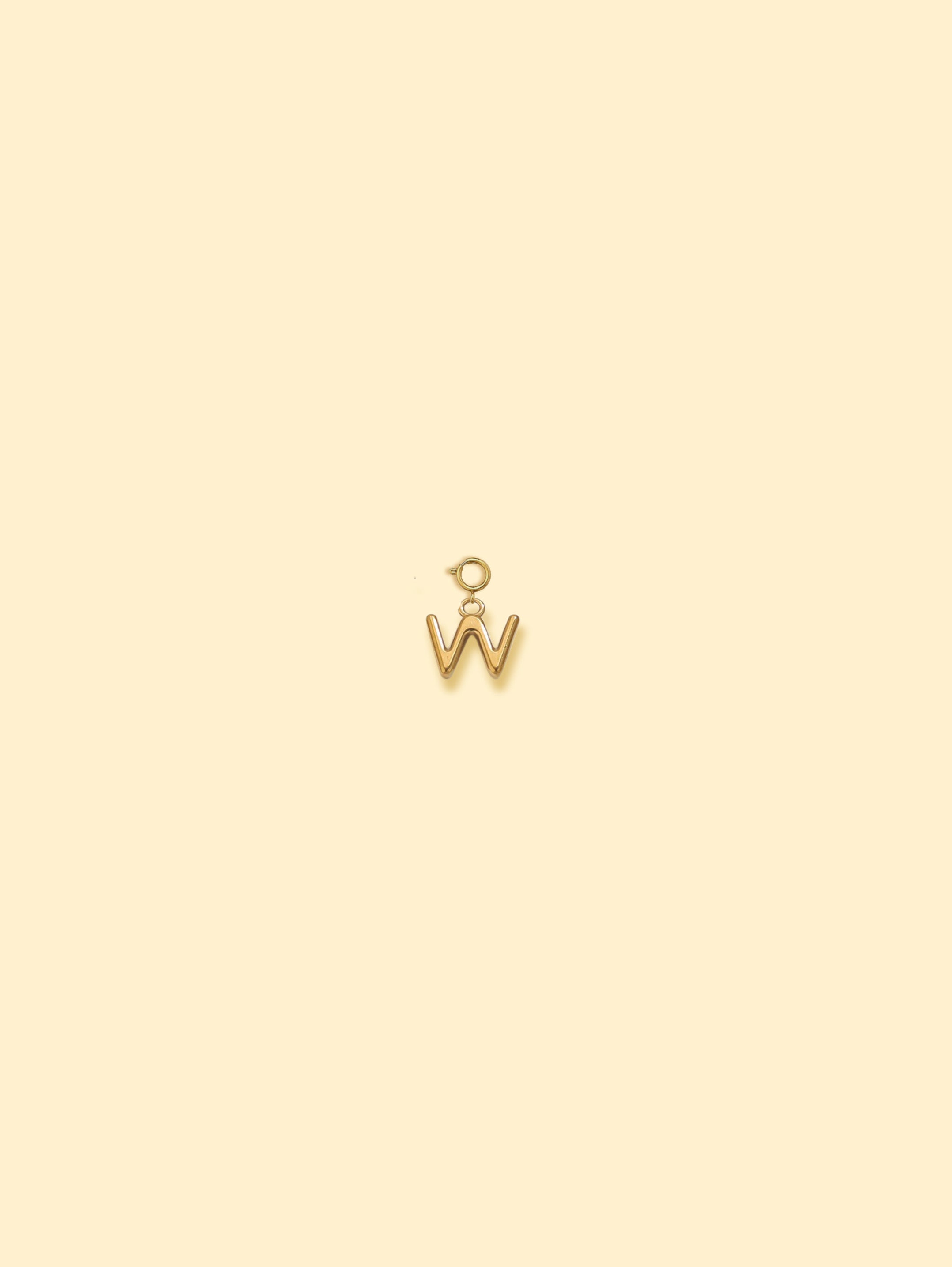Alphabet Charm Pendant 18K Gold Plated Stainless Steel