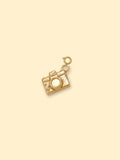Vintage Camera Charm 18K Gold Plated Stainless Steel
