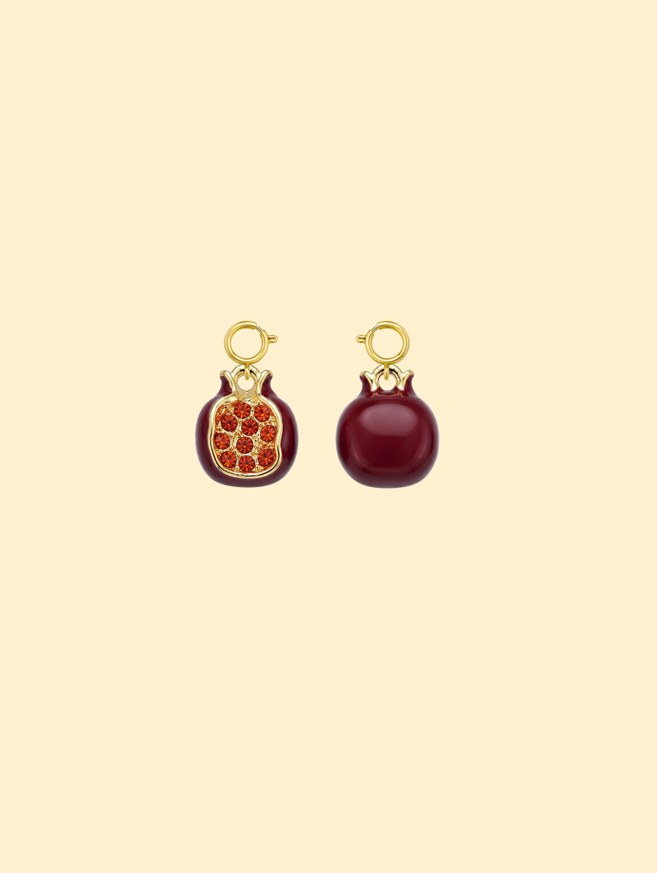 Pomegranate Charm Pendant 14K Gold Plated Alloy
