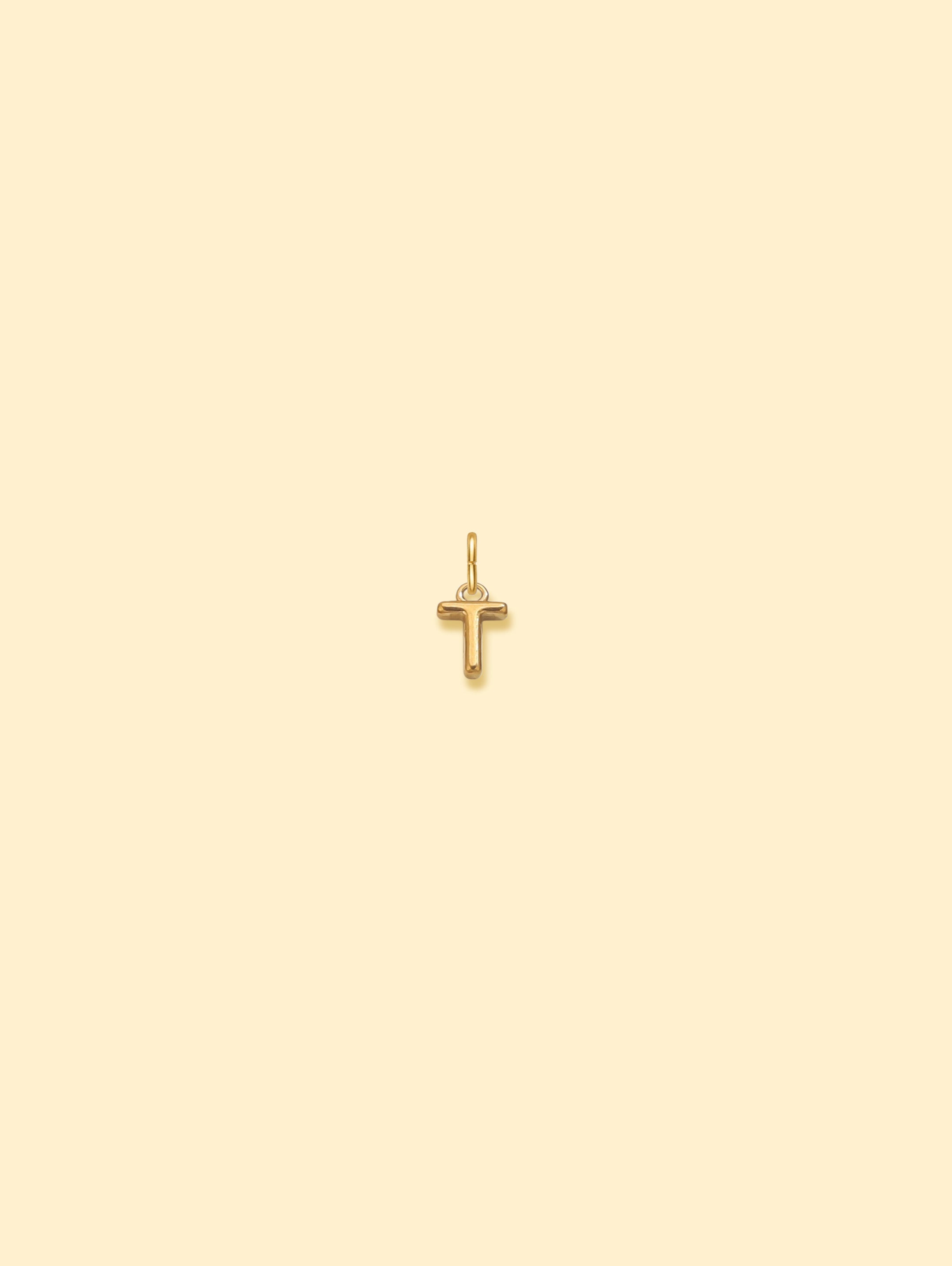 Alphabet Charm Pendant 18K Gold Plated Stainless Steel