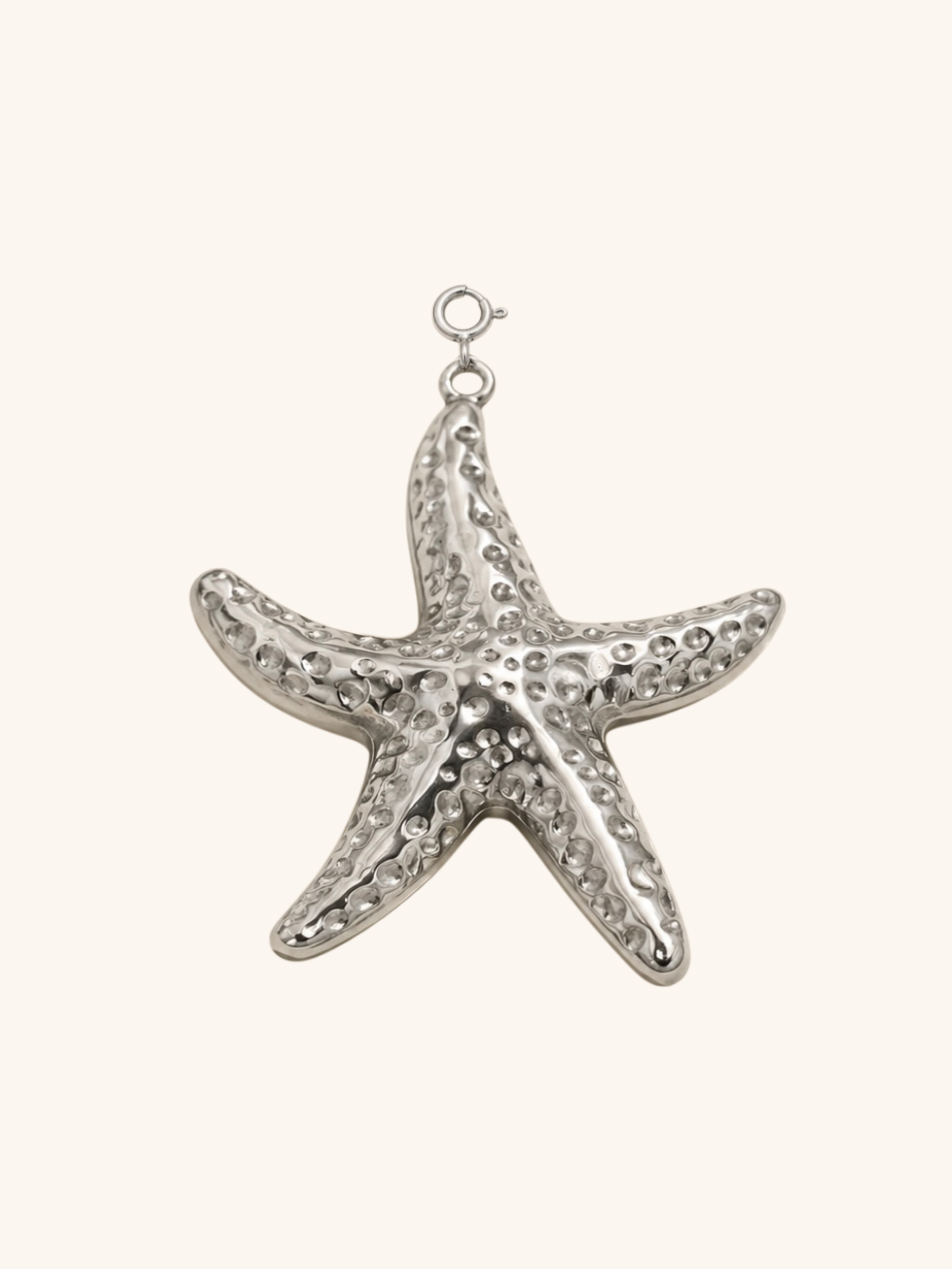 Oversized Silver Starfish Charm (Interchangeable) – Stainless Steel