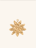Textured Sunburst Charm (Interchangeable) – 18K Gold Plated Stainless Steel