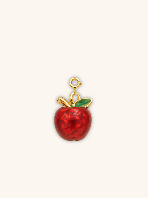 Red Apple Charm (Interchangeable) – 18K Gold Plated Stainless Steel