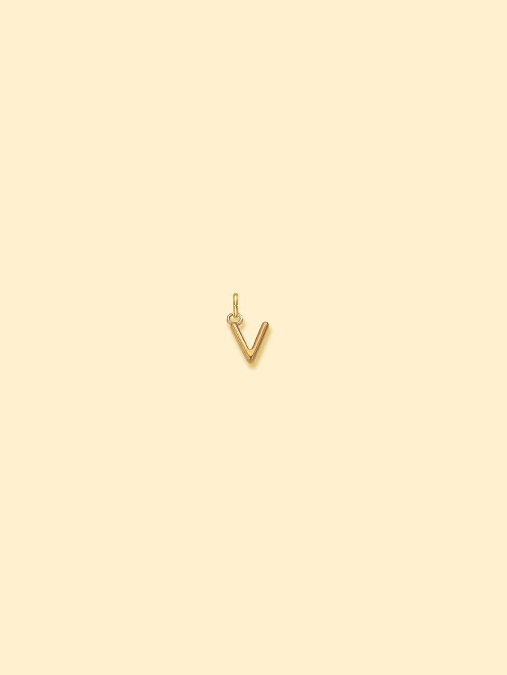 Alphabet Charm Pendant 18K Gold Plated Stainless Steel
