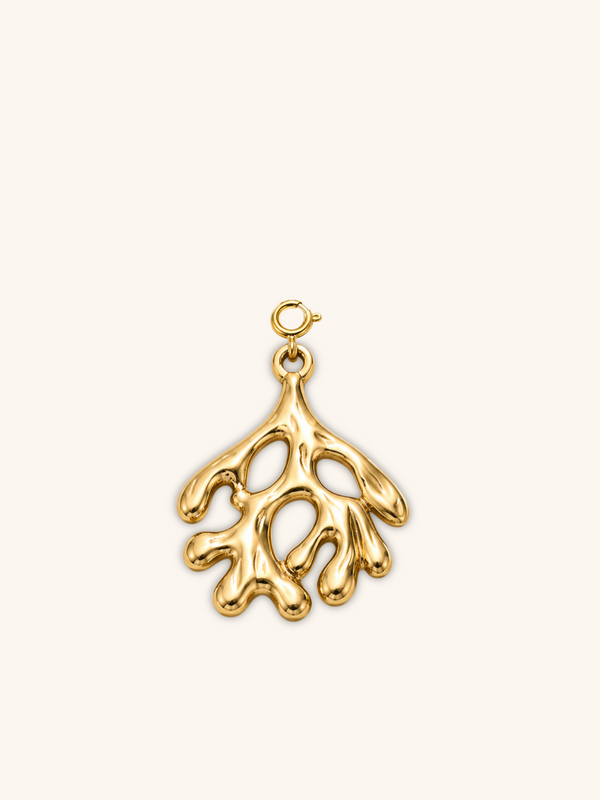 Open Coral Charm (Interchangeable) – 18K Gold Plated Stainless Steel