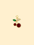 Cherry Charm Pendant 14k Gold Plated Copper