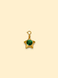 Emerald Star Charm 18K Gold Plated Stainless Steel