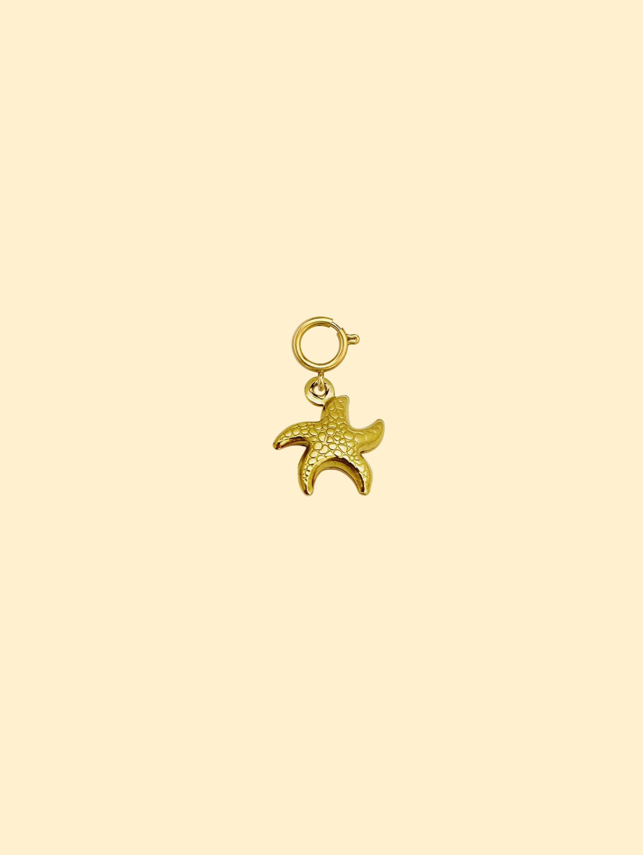 Starfish Charm Pendant 18K Gold Plated Stainless Steel