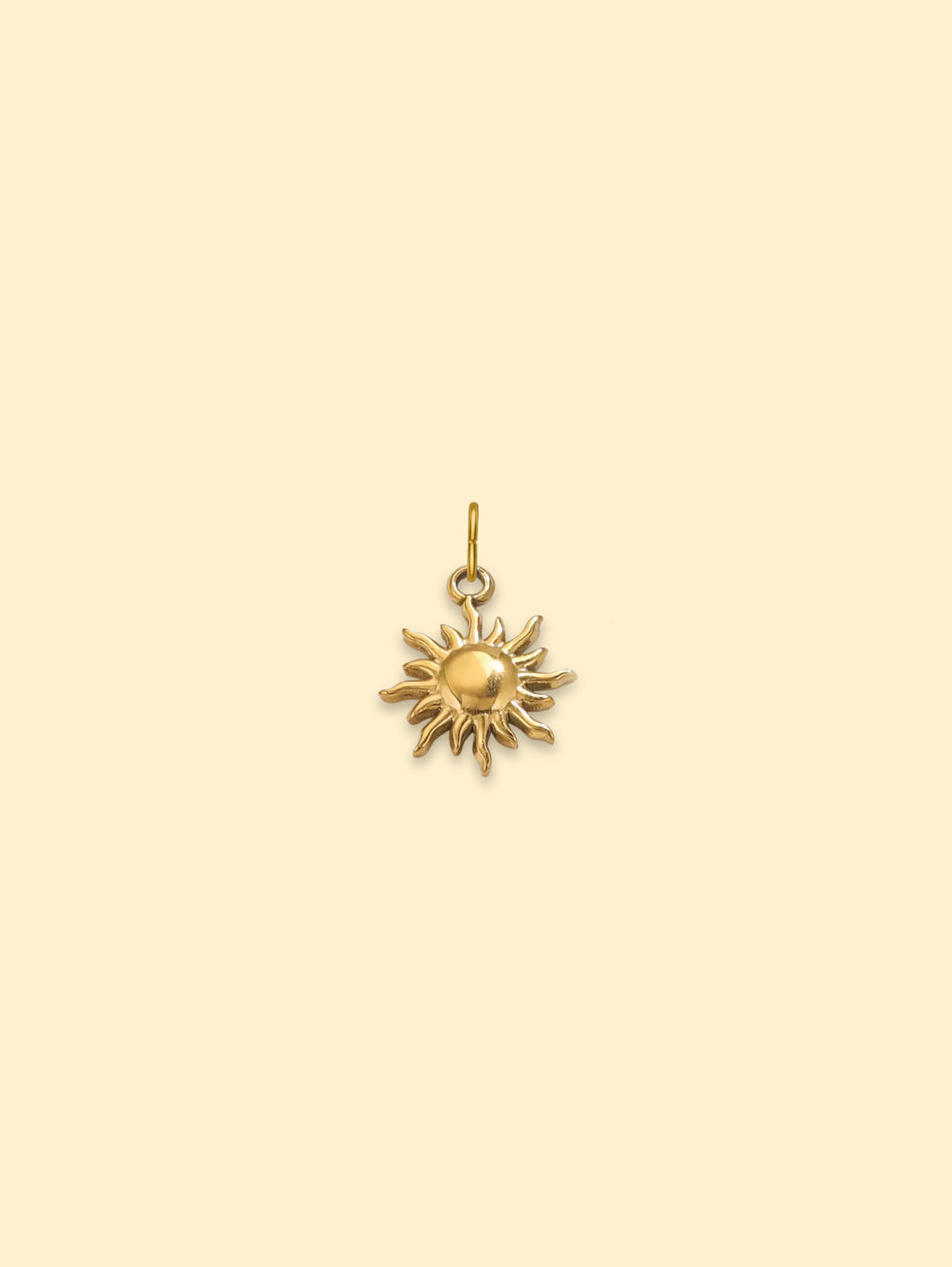 Sunburst Charm Pendant | 18K Gold Plated Stainless Steel