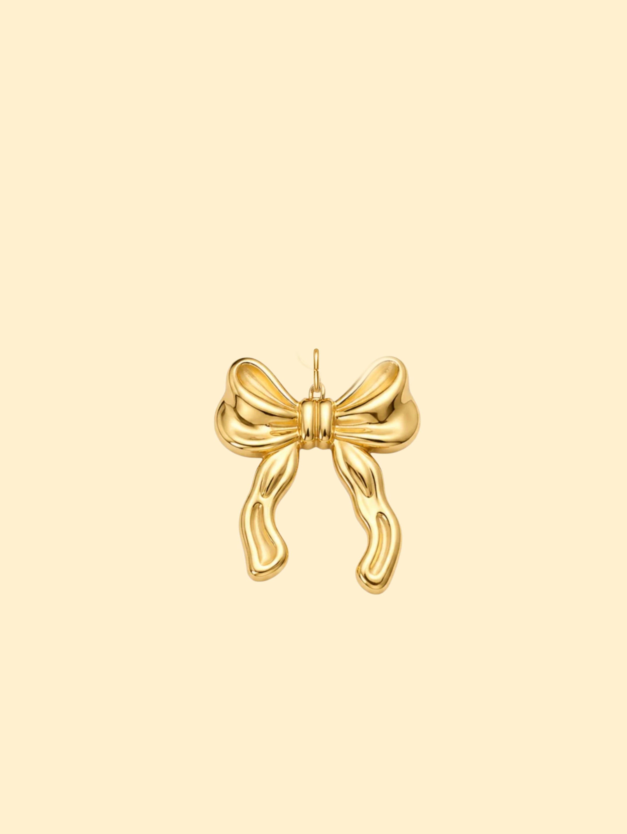 Gold Bow Charm (Interchangeable) – 18k Gold plated Stainless Steel