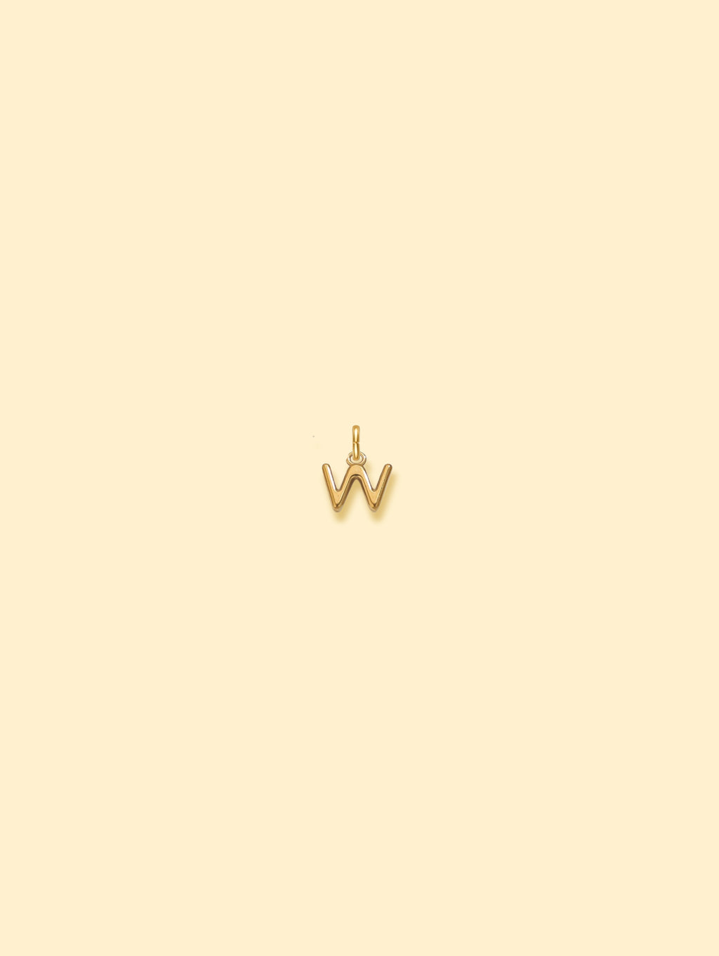 Alphabet Charm Pendant 18K Gold Plated Stainless Steel