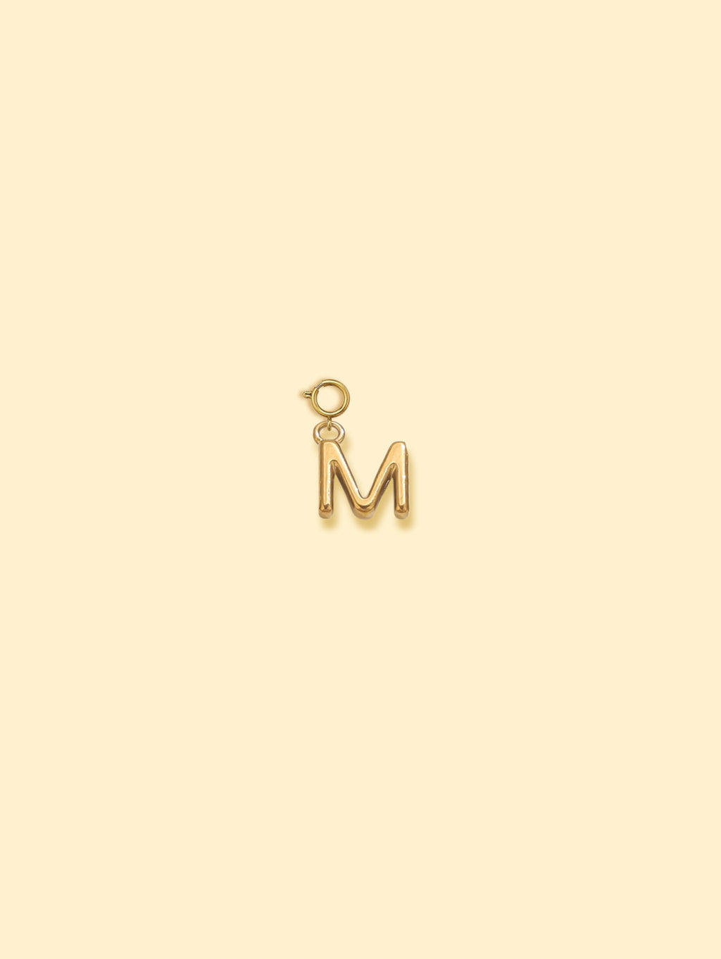 Alphabet Charm Pendant 18K Gold Plated Stainless Steel