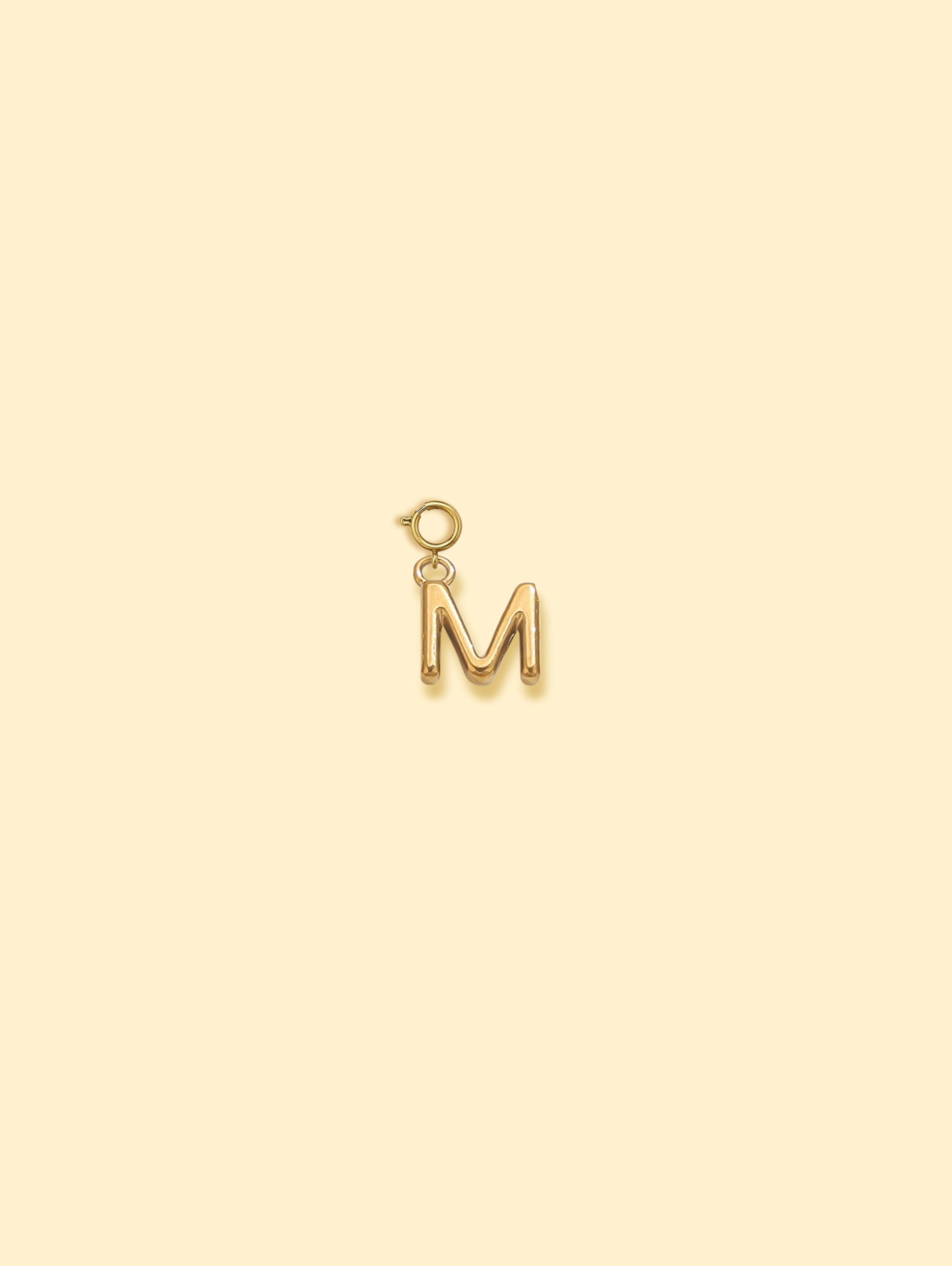 Alphabet Charm Pendant 18K Gold Plated Stainless Steel