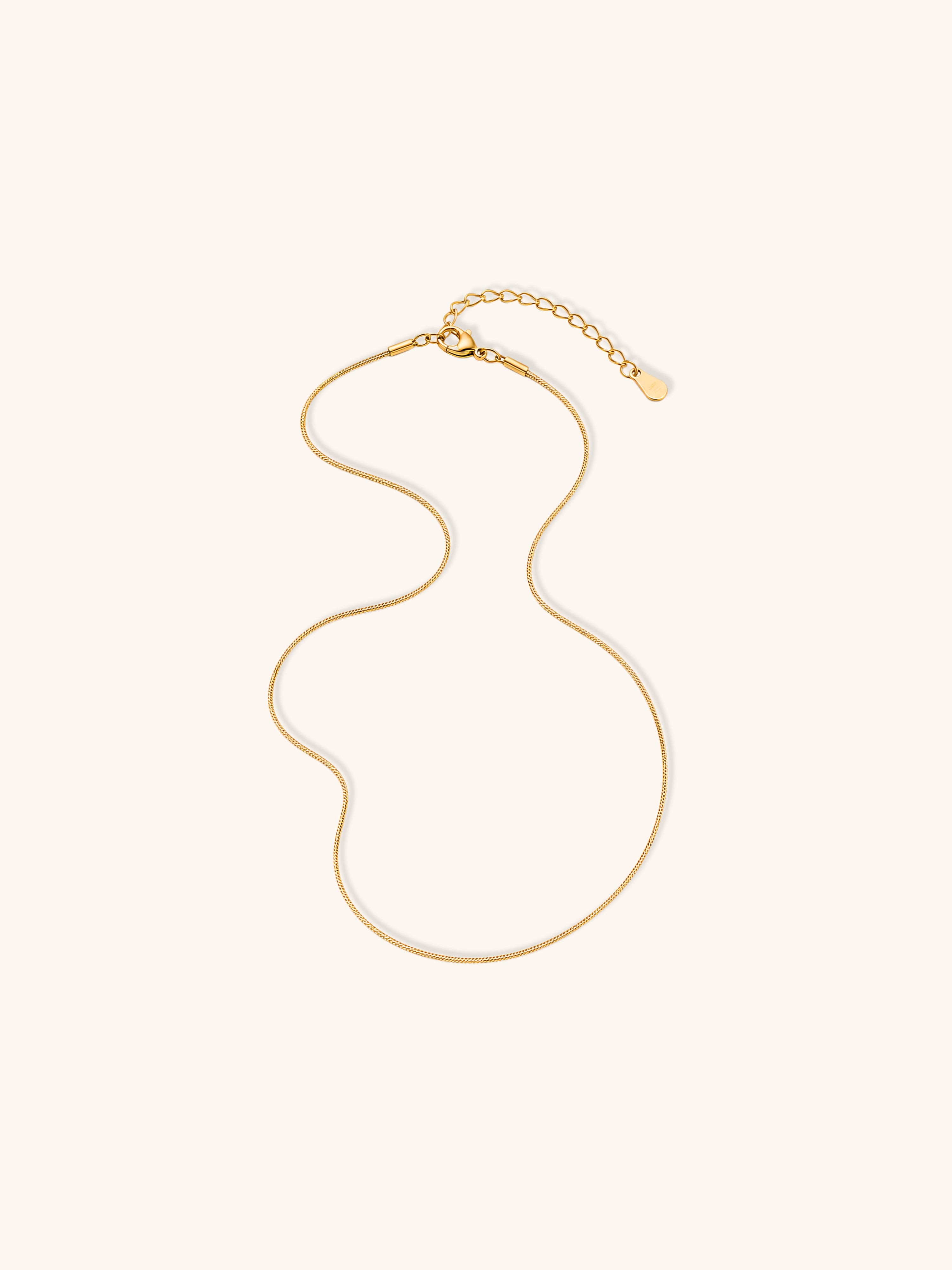 18K Gold Plated Slim Snake Chain Necklace