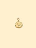 18K Gold Plated Four Leaf Clover Coin Charm Pendant Stainless Steel Anti Tarnish