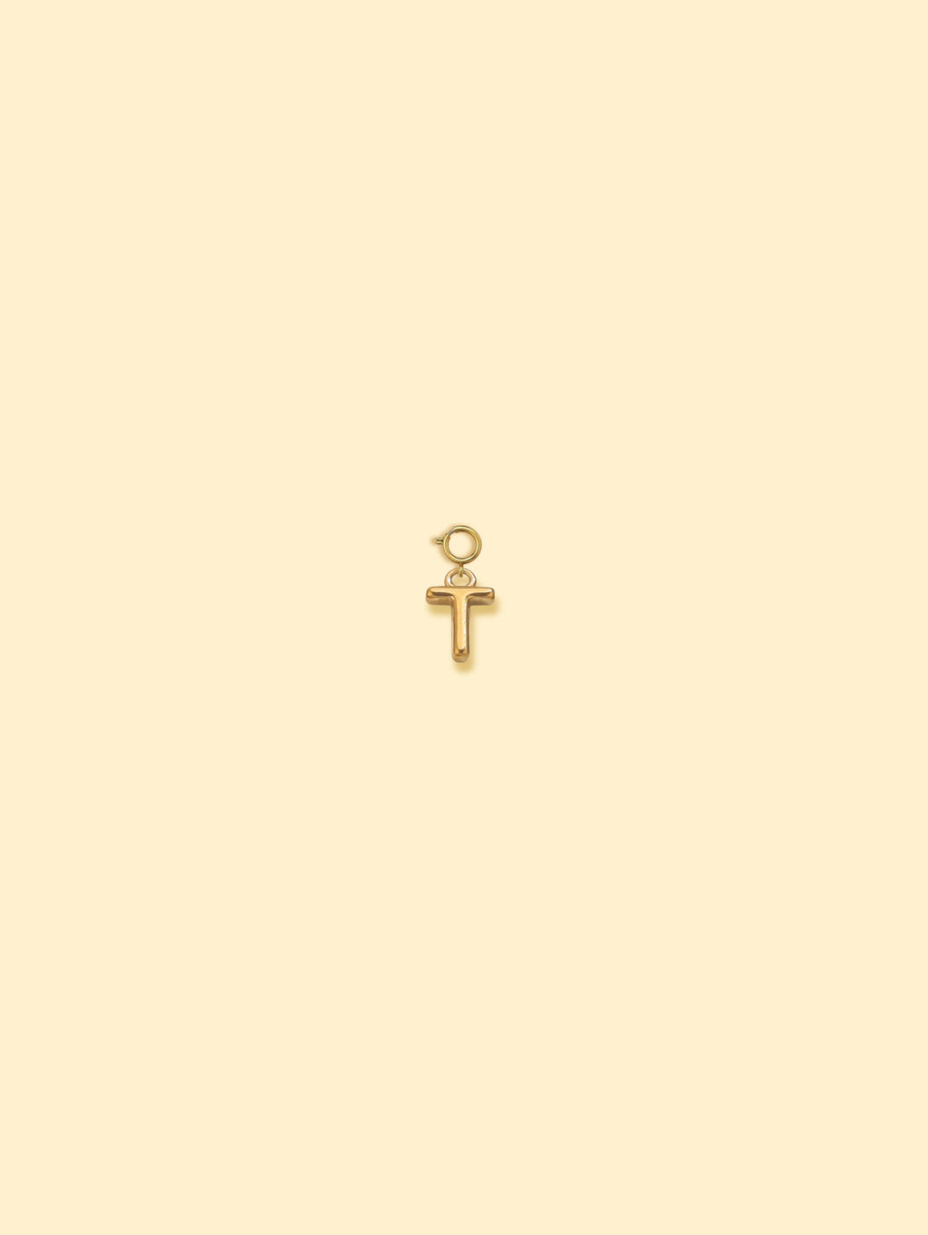 Alphabet Charm Pendant 18K Gold Plated Stainless Steel