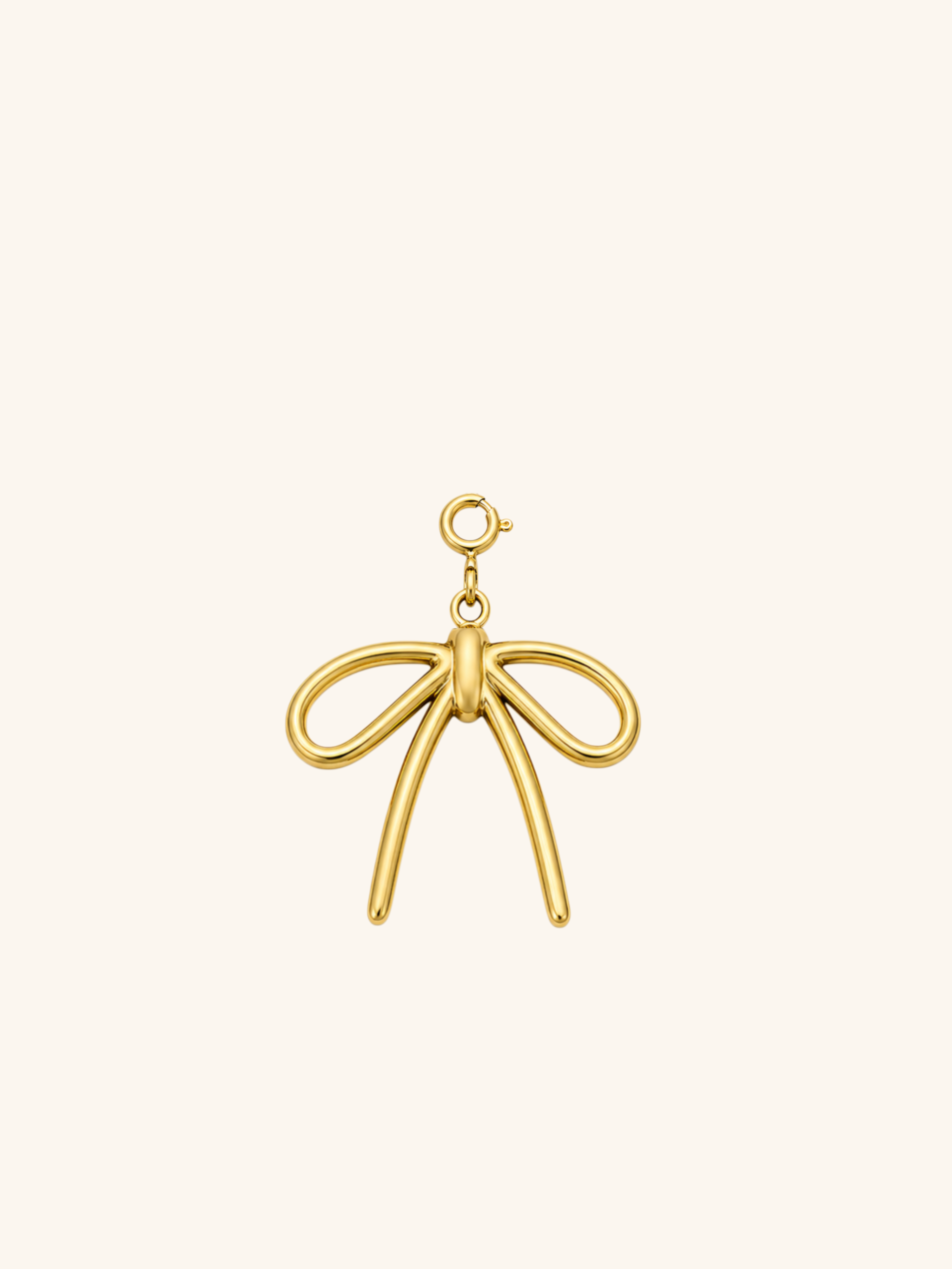 Gold Mini Bow Charm (Interchangeable) – 18K Gold Plated Stainless Steel