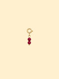 Dark Red Double Bead Charm (Interchangeable)