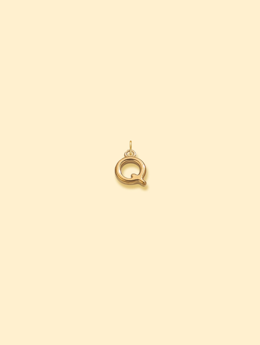 Alphabet Charm Pendant 18K Gold Plated Stainless Steel
