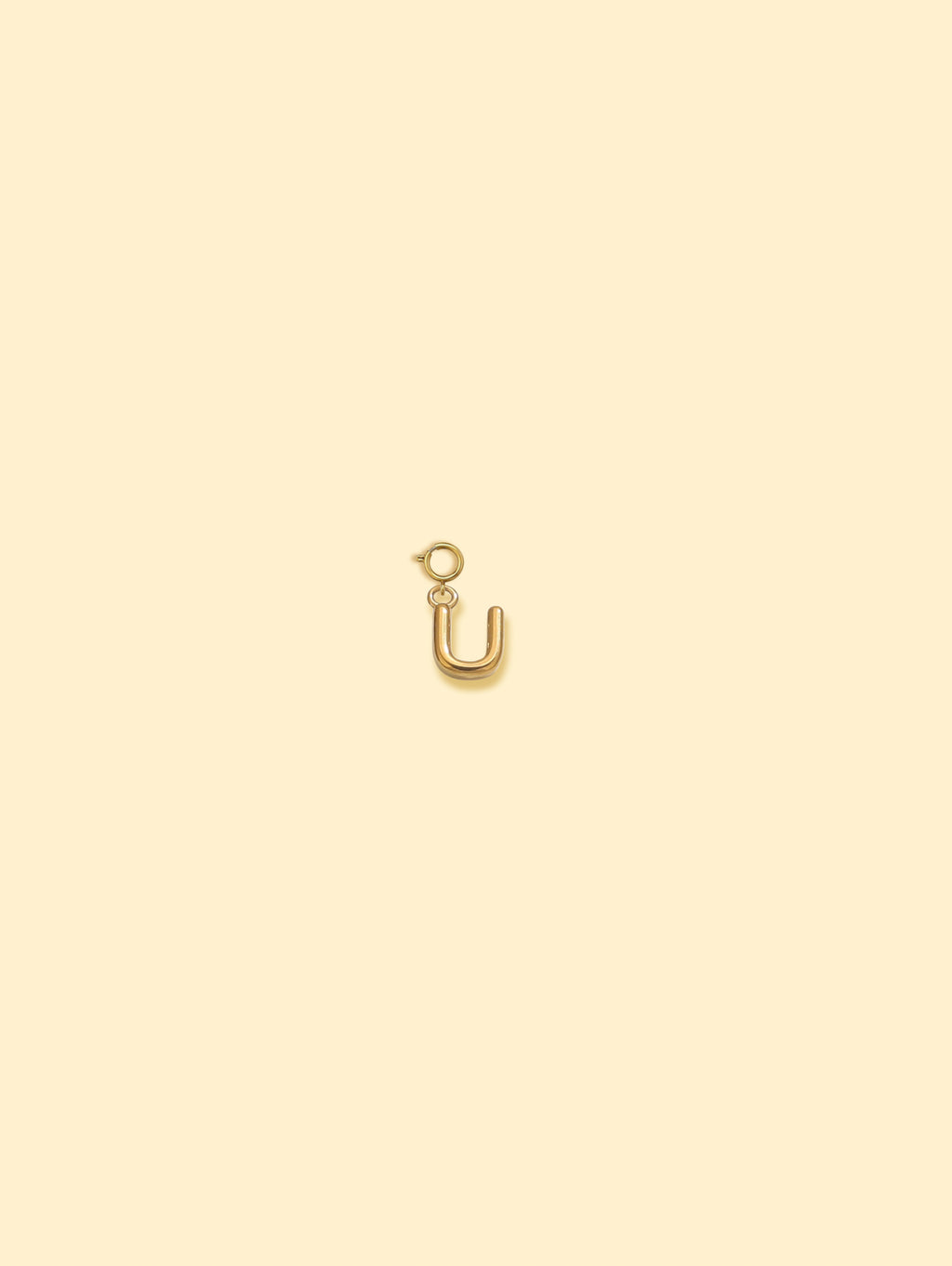 Alphabet Charm Pendant 18K Gold Plated Stainless Steel