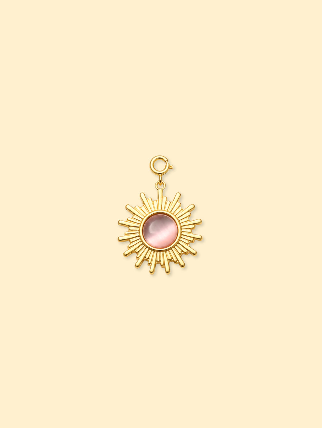Sunburst Charm (Interchangeable) – 18K Gold Plated Stainless Steel