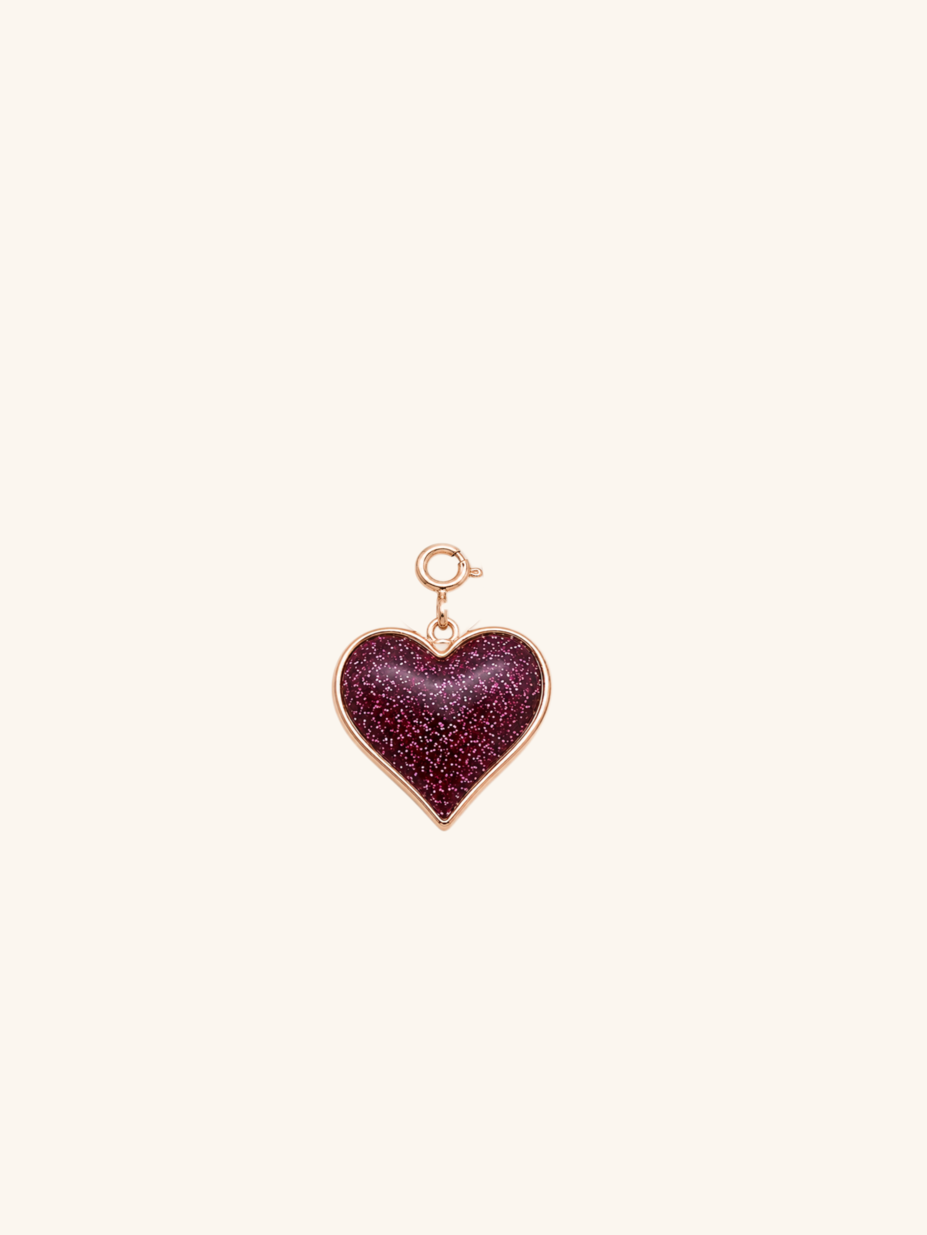 Glitter Heart Charm (Interchangeable) – alloy