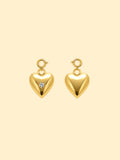 Crystal Heart Charm Pendant 18K Gold Plated Stainless Steel