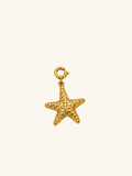 Textured Starfish Charm (Interchangeable) – 18K Gold Plated Stainless Steel