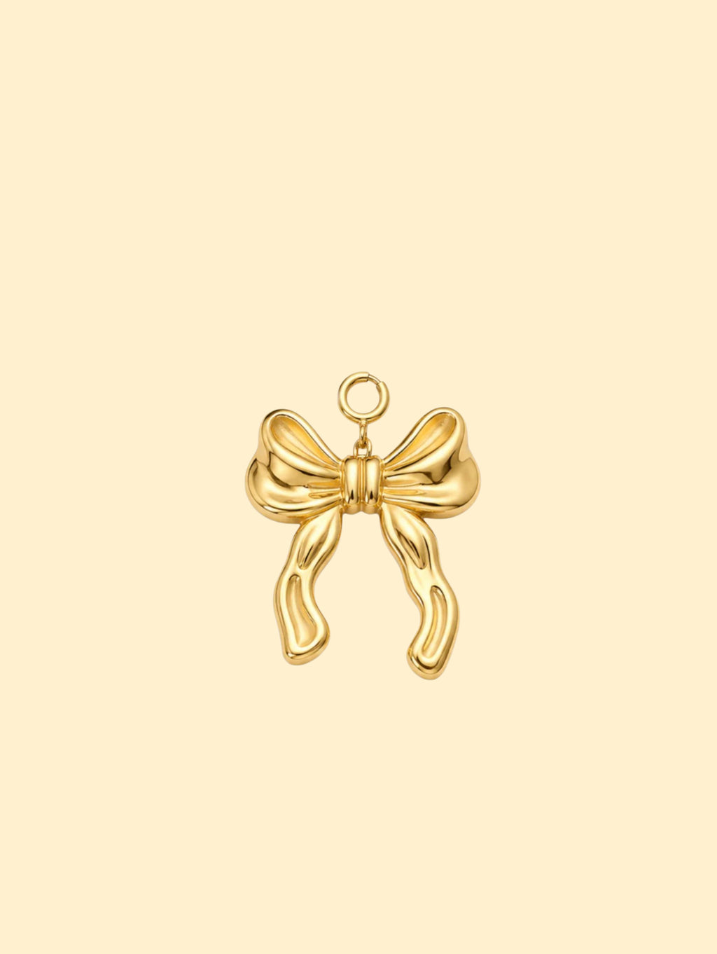 Gold Bow Charm (Interchangeable) – 18k Gold plated Stainless Steel