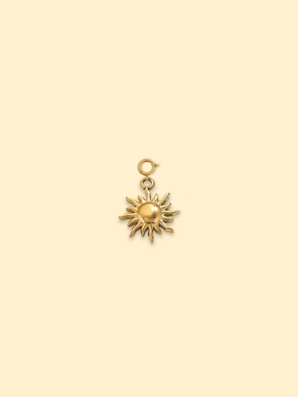 Sunburst Charm Pendant | 18K Gold Plated Stainless Steel