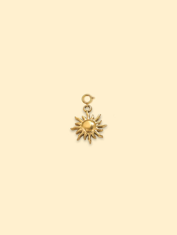 Sunburst Charm Pendant | 18K Gold Plated Stainless Steel