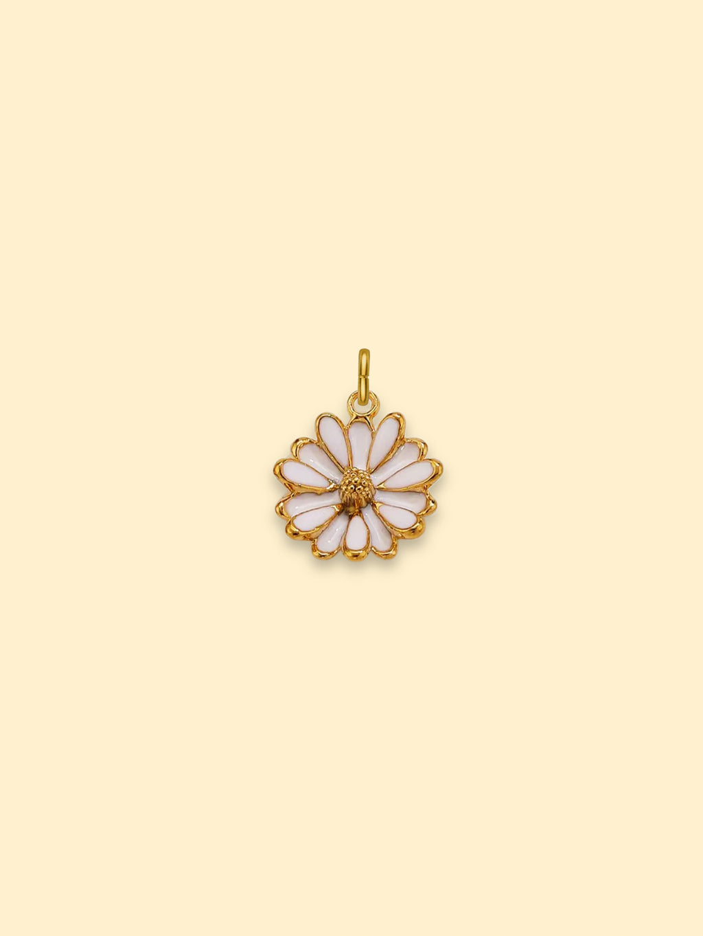 Daisy Bloom Charm Pendant 18K Gold Plated Stainless Steel