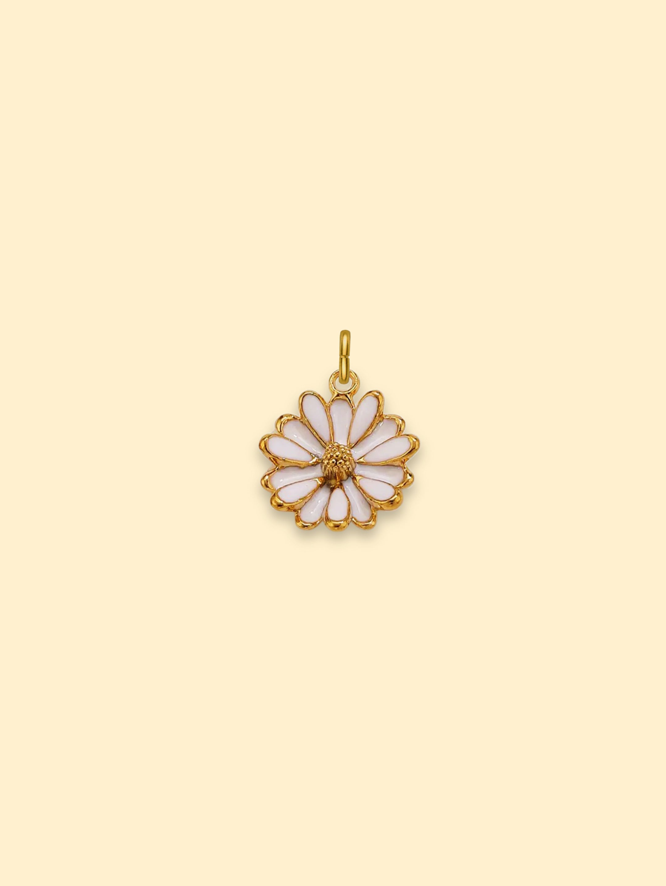 Daisy Bloom Charm Pendant 18K Gold Plated Stainless Steel