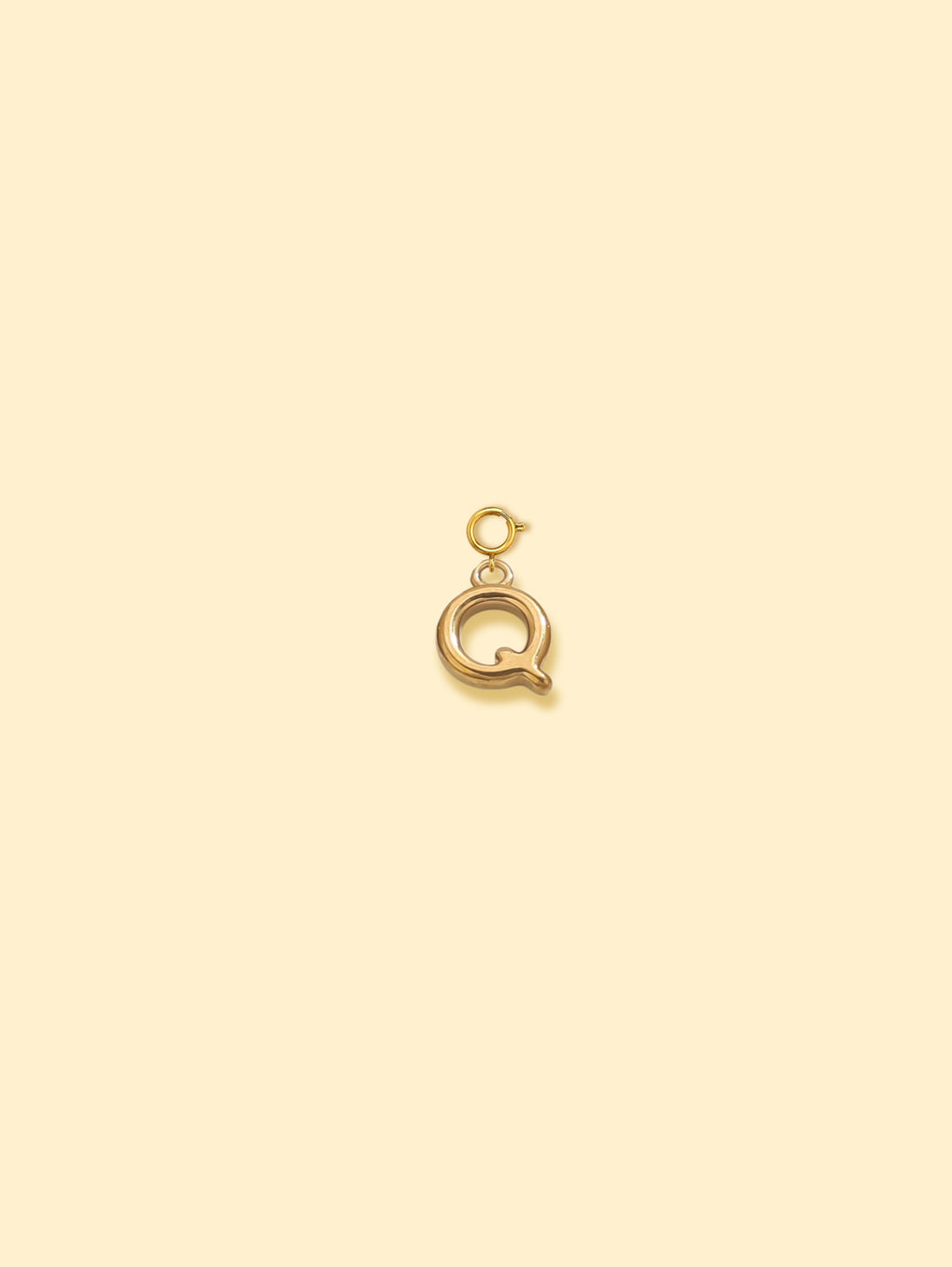 Alphabet Charm Pendant 18K Gold Plated Stainless Steel