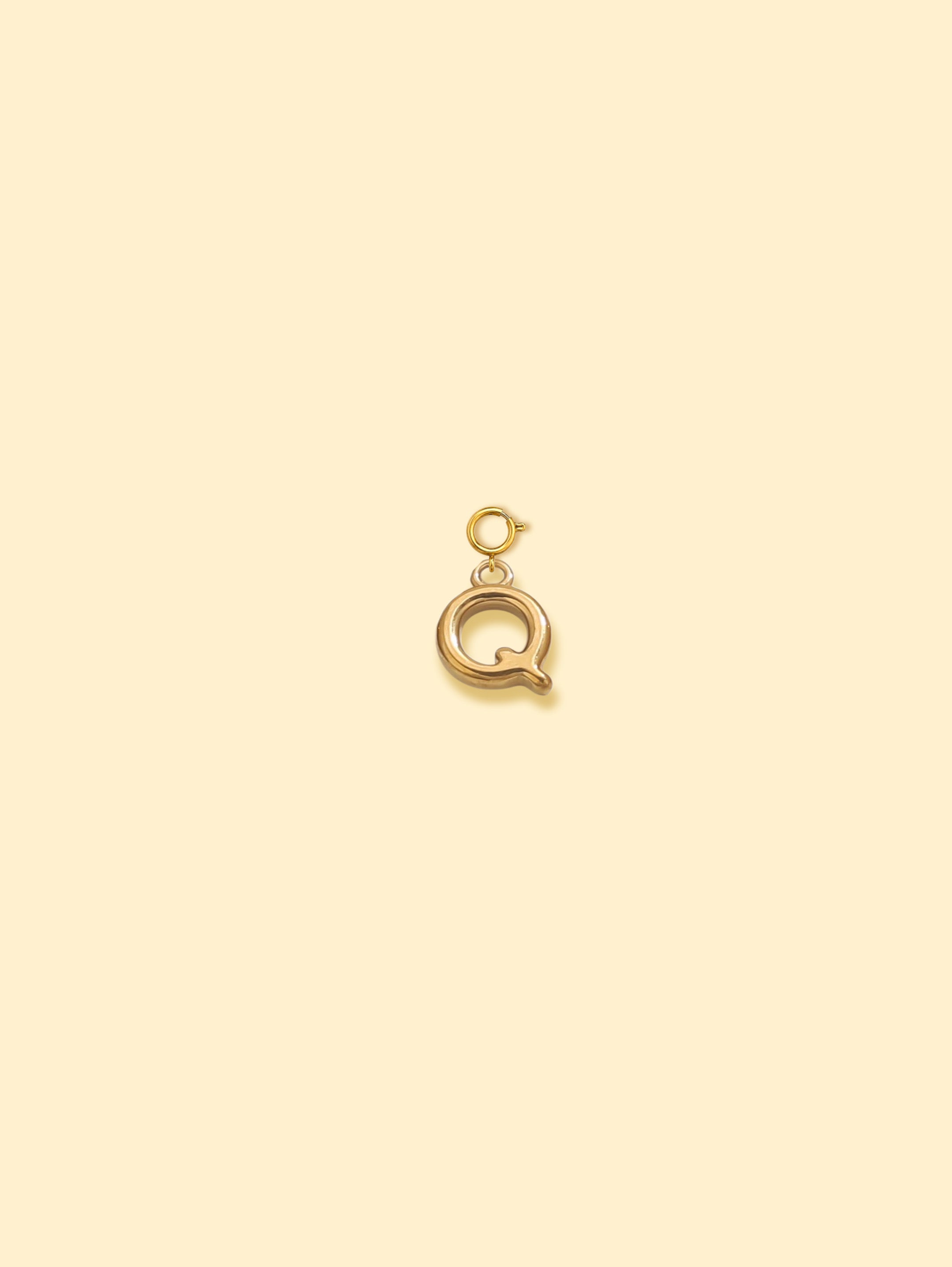 Alphabet Charm Pendant 18K Gold Plated Stainless Steel