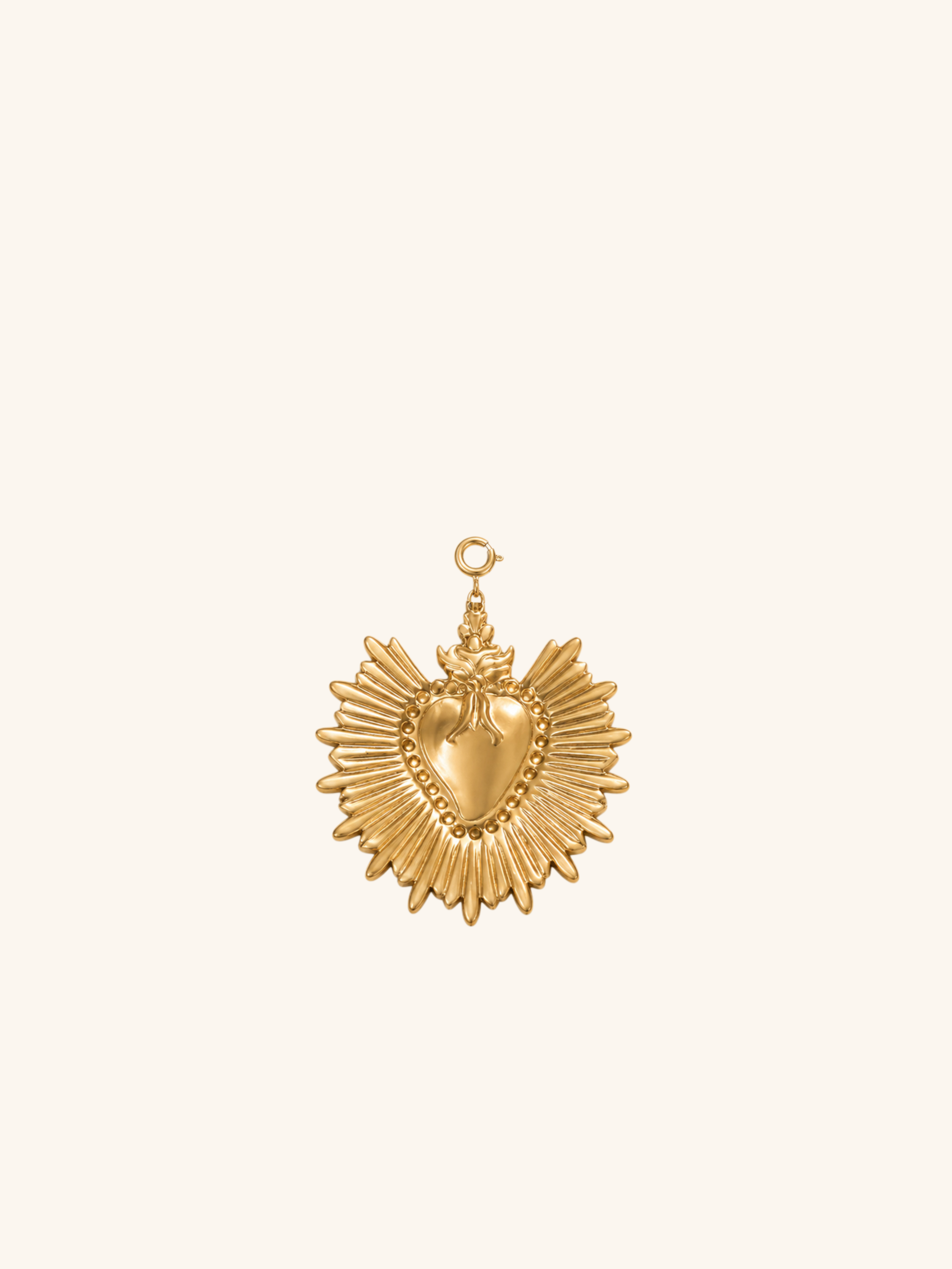 Sacred Heart Charm (Interchangeable) – 18K Gold Plated Stainless Steel
