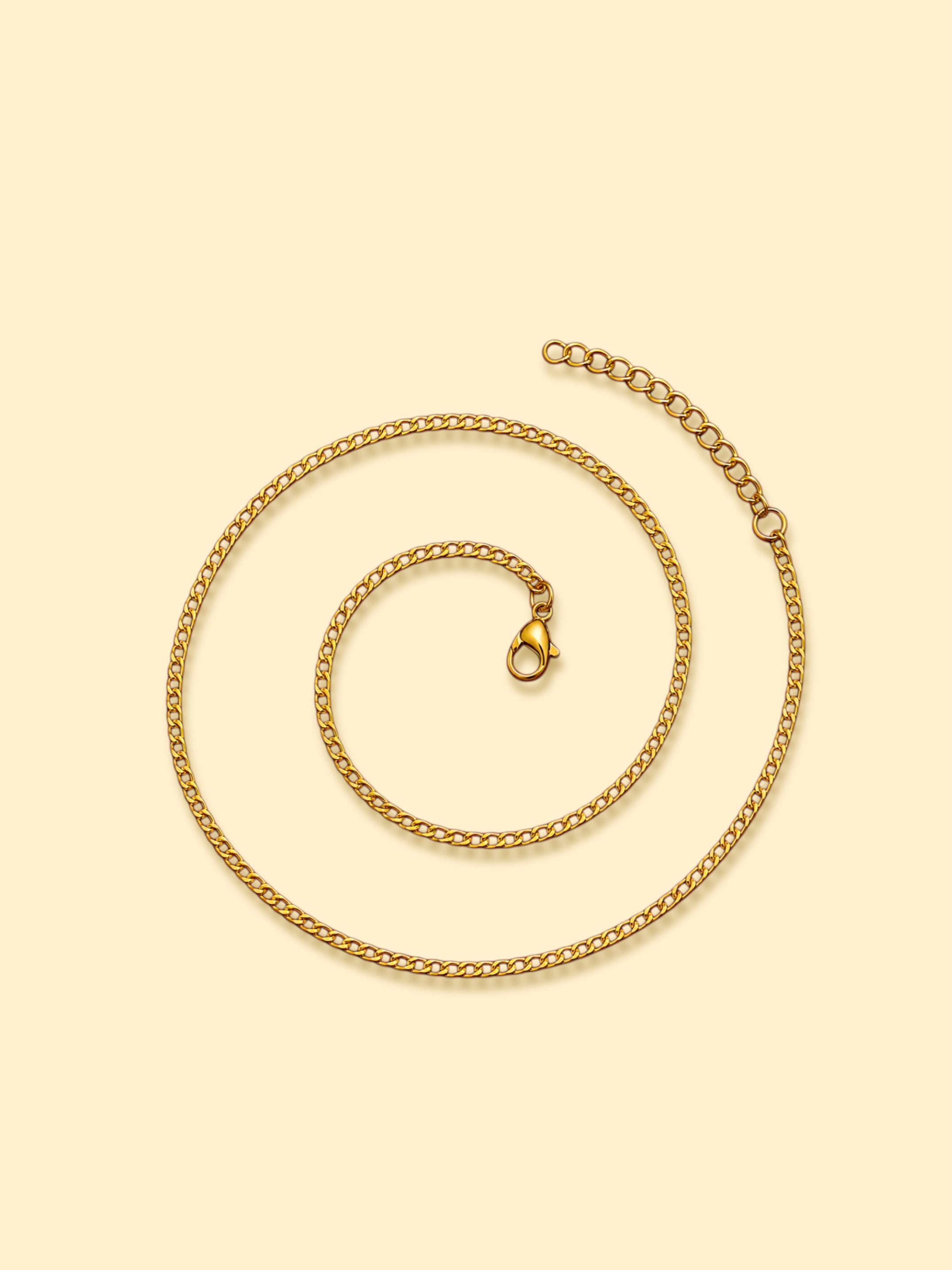 Classic Design Chain Necklace – 18K Gold Plated Stainless Steel