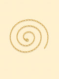18K GOLD PLATED OVAL LINK CHAIN NECKLACE
